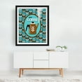 thumbnail image 3 of Coffee Wall Art // Mmm Coffee Quote // Typography // Turquoise Blue, Chocolate Brown, Caramel Brown, Khaki, White // Kitchen Decor - Digital Art Coffee Black Framed Wall Art Print 18 x 24 inches, 3 of 4