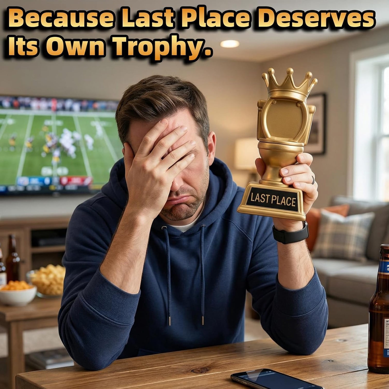 kjfeif 7-Inch Gold Toilet Trophy, Humorous Last Place Award for Family Game Night, Sports Tournaments, or Office Competitions, Funny Novelty Prize and Gift