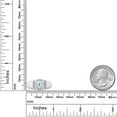 thumbnail image 5 of Gem Stone King Men's 925 Sterling Silver Sky Blue Aquamarine and White Created Sapphire Ring (1.16 Cttw, Gemstone Birthstone, Available in Size 7, 8, 9, 10, 11, 12, 13), 5 of 6