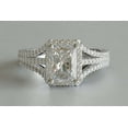 thumbnail image 2 of HeartsAndYou 2ct Radiant Cut Moissanite Engagement Ring for Women Split Shank Halo 18k White Gold over Silver, 2 of 5