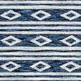 thumbnail image 3 of SAFAVIEH Micro-Loop Briony Diamond Striped Wool Area Rug, Navy/Ivory, 5' x 8', 3 of 4