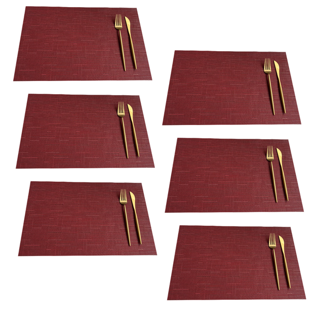 Manteles individuales rectangulares para mesa de cocina y comedor, manteles individuales resistentes al calor y lavables en superficie