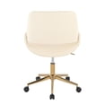 thumbnail image 5 of LumiSource Fabrico Office Chair in Gold Metal, Cream PU color, 5 of 7
