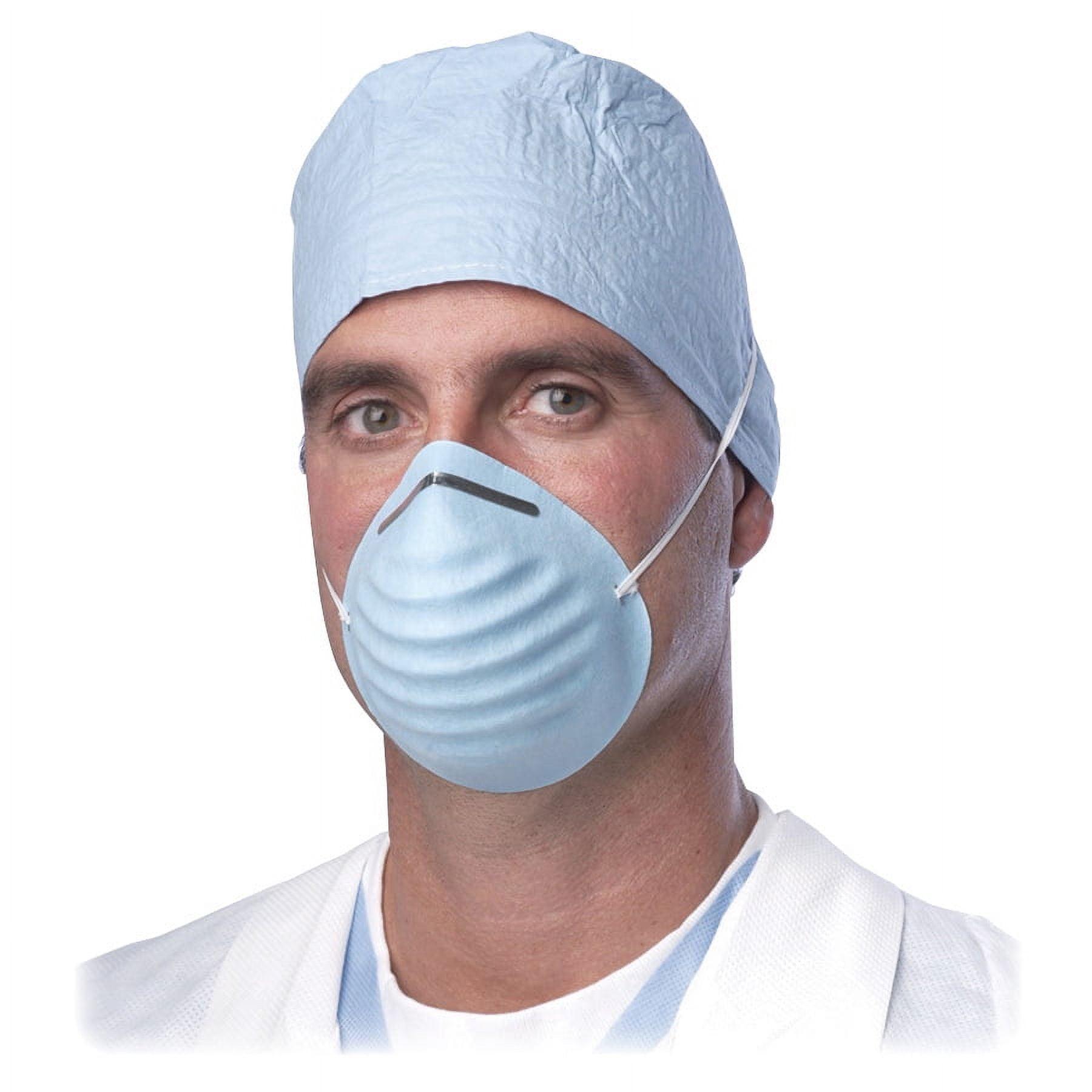 Medline, MIINON27381, Cone-style Face Mask, 50 / Box, Blue