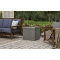 thumbnail image 4 of Suncast 22-Gal. Weather-Resistant Resin Outdoor Storage Deck Box and Bench, Stone Gray, 4 of 5