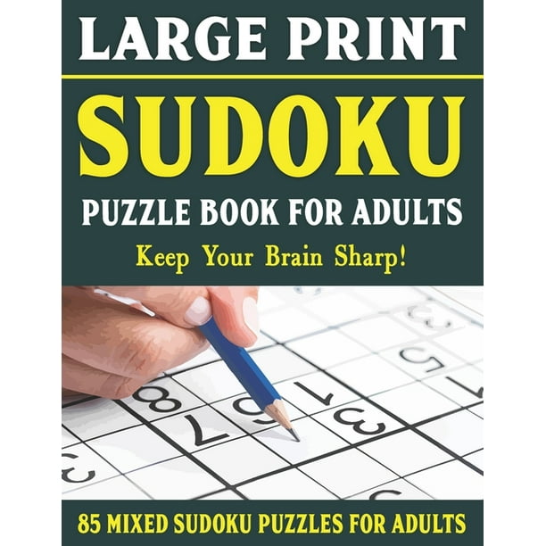 large print sudoku puzzles for adults easy medium and hard large print puzzle for adults brain games for adults vol 49 paperback large print walmart com