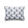 thumbnail image 1 of Navy Blue And White Paisley Print With Polyester Insert Pillow, 1 of 1