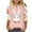 Pink, variant on Easter Shirts for Women 3/4 Sleeve Crew Neck Tops Cute Eggs Bunny Print T-Shirt Casual Loose Fit Basic Tees Summer Workout T-Shirts Navy,XXXXXL