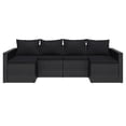 thumbnail image 2 of vidaXL 2 Piece Garden Lounge Set with Cushions Black Poly Rattan, 2 of 5