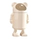 thumbnail image 2 of Cubo de basura para baño con forma de oso de dibujos animados, con tapa enrollable, multiusos tapa transparente beige, 2 of 9