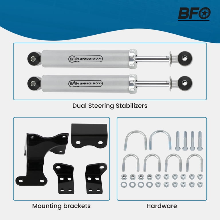 Steering Stabilizer Kit For Jeep Wrangler JK & JK Unlimited 2007-2018 – Improves Handling & Ride Comfort