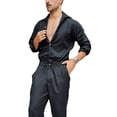 thumbnail image 3 of ZAXARRA Combinaison Homme Col Rabattu Manches Longues Combinaisons, 3 of 5