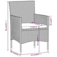 thumbnail image 2 of vidaXL Patio Dining Set Outdoor Dining Set Table and Chair Set for Garden, 2 of 7