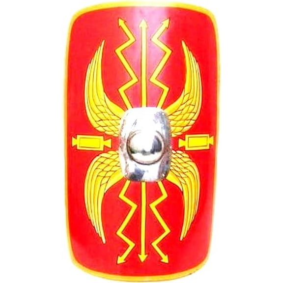 THOR INSTRUMENTS Medieval Roman Armour Fully Fucntional 35" Legion Scutum Shield SCA LARP Costume Rustic Vintage Home Decor Gifts