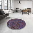thumbnail image 4 of Ahgly Company Machine Washable Indoor Rectangle Transitional Plum Pie Purple Area Rugs, 7' x 9', 4 of 7