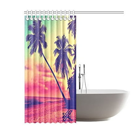 Gckg Sunset Tropical Sea Beach Shower Curtain Nature Island