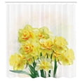 thumbnail image 3 of Ambesonne Flower Shower Curtain, Paint of Daffodils Bouquet, 69"Wx84"L, Yellow Green, 3 of 5