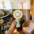 thumbnail image 7 of JHyouerji Mini Portable Fan,Pink Cute Adjustable Wind Speed Lightweight USB Rechargeable Personal Handheld Fan with Base for Travel Women Summer Gift, 7 of 7