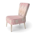 thumbnail image 2 of Designart "Pink and Brown Ikat Ogee" Upholstered Patterned Accent Chair and Arm Chair, 2 of 5