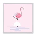 thumbnail image 1 of Designart Standing Pink Flamingo FLOAT FRAME WALL ART, 1 of 4