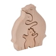 thumbnail image 2 of Mini Wooden Rabbits Statue,  Handcrafted Wooden Animal Ornament  For  Yard B16, 2 of 8