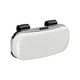 thumbnail image 5 of Soporte para gafas de sol para visera de coche, organizador de almacenamiento de gafas, portátil, carcasa rígida, organizador de visera solar, Blanco, 5 of 9