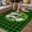 Green, variant on Flower Wreath Outdoor Rug for Patio/Deck/Porch, Non-Slip Large Area Rug 3 x 5 Ft, Farmhouses Bow-Knot Black Stripes Indoor Outdoor Rugs Washable Area Rugs, Reversible Camping Rug Carpet Runner