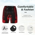 thumbnail image 5 of Lsque Mens Swim Trunks Black Panther Red Background Pattern - Bathing Suit Compression Liner - Beach Swim Shorts Swimwear - (S-3XL) - Stretch Quick Dry -Large, 5 of 9