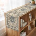 thumbnail image 6 of Boho Blue 70 Inch Table Runner, Southwestern Ethnic Geometric Rustic Farmhouse Dresser Scarf Cotton & Linen Tablerunner for Dining/Kitchen Island/Holiday Party Décor 13" x 70", 6 of 9