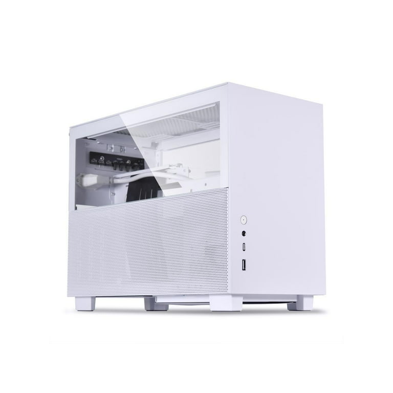 LIAN LI Q58 White Color SPCC / Aluminum / Tempered Glass Mini 