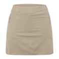 thumbnail image 6 of Bloomae Womens Skorts with Pockets Dressy Casual Tummy Control Plus Size Golf Tennis Short Skirts Trendy Solid Color High Waist Athletic Sports Joggers Pants Workout Shorts Khaki XXL, 6 of 7
