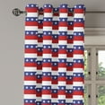 thumbnail image 2 of Ambesonne 4th of July Grommet Curtain, American Flag Motif, 50" x 72", Violet Blue Ruby White, 2 of 6
