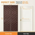 thumbnail image 6 of AuraLane Magnetic Thermal Insulated Door Curtain for 36"x82",Thickened Nylon Cotton for Exterior Doors and Storm Doors,Coffe, 6 of 9