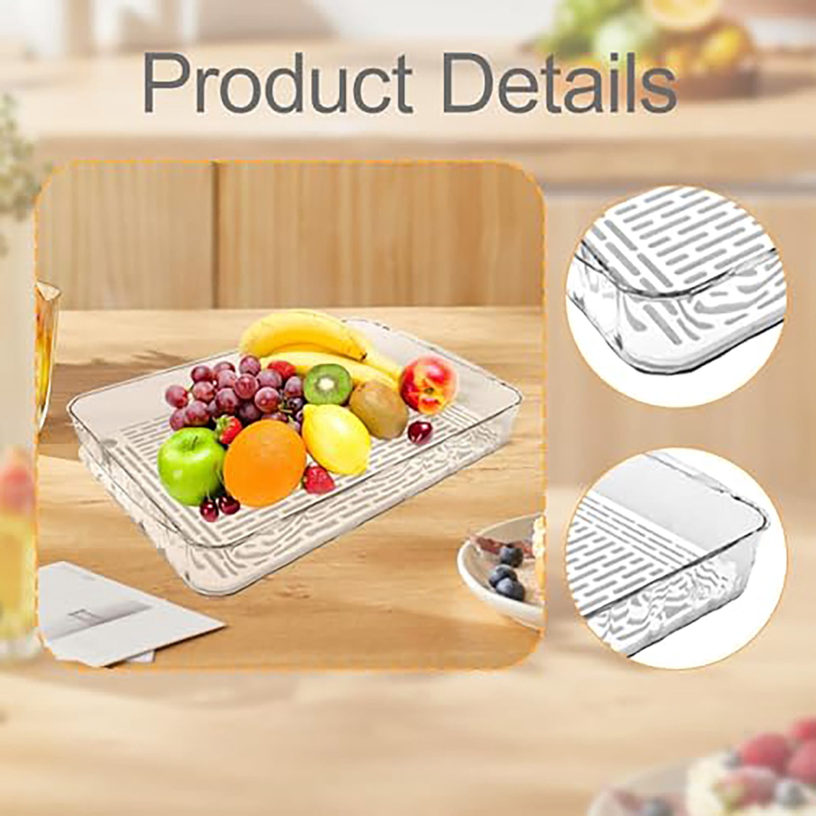 XIPYYKM Plastic Drain Tray Bottle Cup Dish Drying Rack for Kitchen Countertop Drain Board Dishwasher Drip Pan Perfect for Sink, Coffee Table Vegetable and Fruit Strainer Food Filter Serving Tray