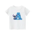 thumbnail image 4 of Nueva camiseta de algodón con letras ABCD de Stitch para niños, camisetas con combinación de nombres para niñas y niños, camisetas de dibujos animados Kawaii, ropa informal para niños, 4 of 5