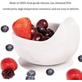 thumbnail image 3 of Cuenco para bebé con cuchara, silicona no tóxica para niños pequeños, ecológico, fácil de limpiar, mejor succión para alimentación independiente, gran capacidad (mármol, 1 pieza), 3 of 5