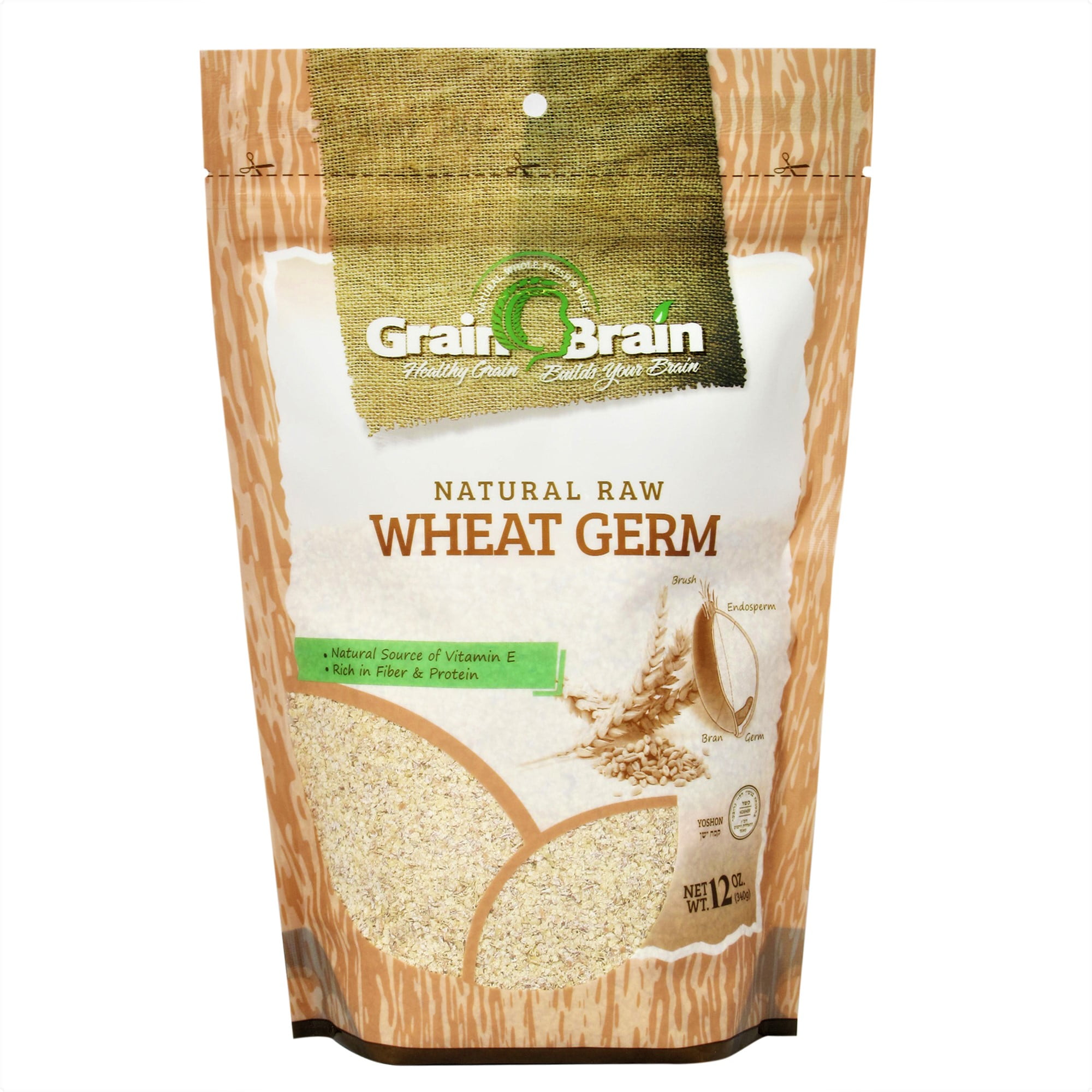 Grain Brain Wheat Germ 12 oz (12 oz) Raw, All natural, Untoasted