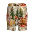 thumbnail image 2 of Lsque Holiday Christmas Stars Mens Sleep Pajama Shorts,Short Pajama Pants, Cotton Ultra-Soft Knit-X-Large, 2 of 9