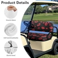 thumbnail image 5 of Garronmavis Red Lip Kiss Print Golf Cart Seat Protectors Soft Polyester Front Cushion Cover with Comfortable Backing, Quick Install for Warmth in Winter and Cooling in Summer, 5 of 6
