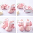 thumbnail image 5 of Baby Boy Girl Snow Boots Infant Fuzzy Soft Sole Ankle Booties Toddler Winter Warm Crib Shoes 0-18M, 5 of 6