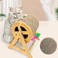 thumbnail image 4 of Cat Scratching Post for Indoor Cats – Durable Vertical Cat Tower with 360° Rotating Scratching Wheels, Home Living Room Use, 24-Inch Tall, 4 of 4