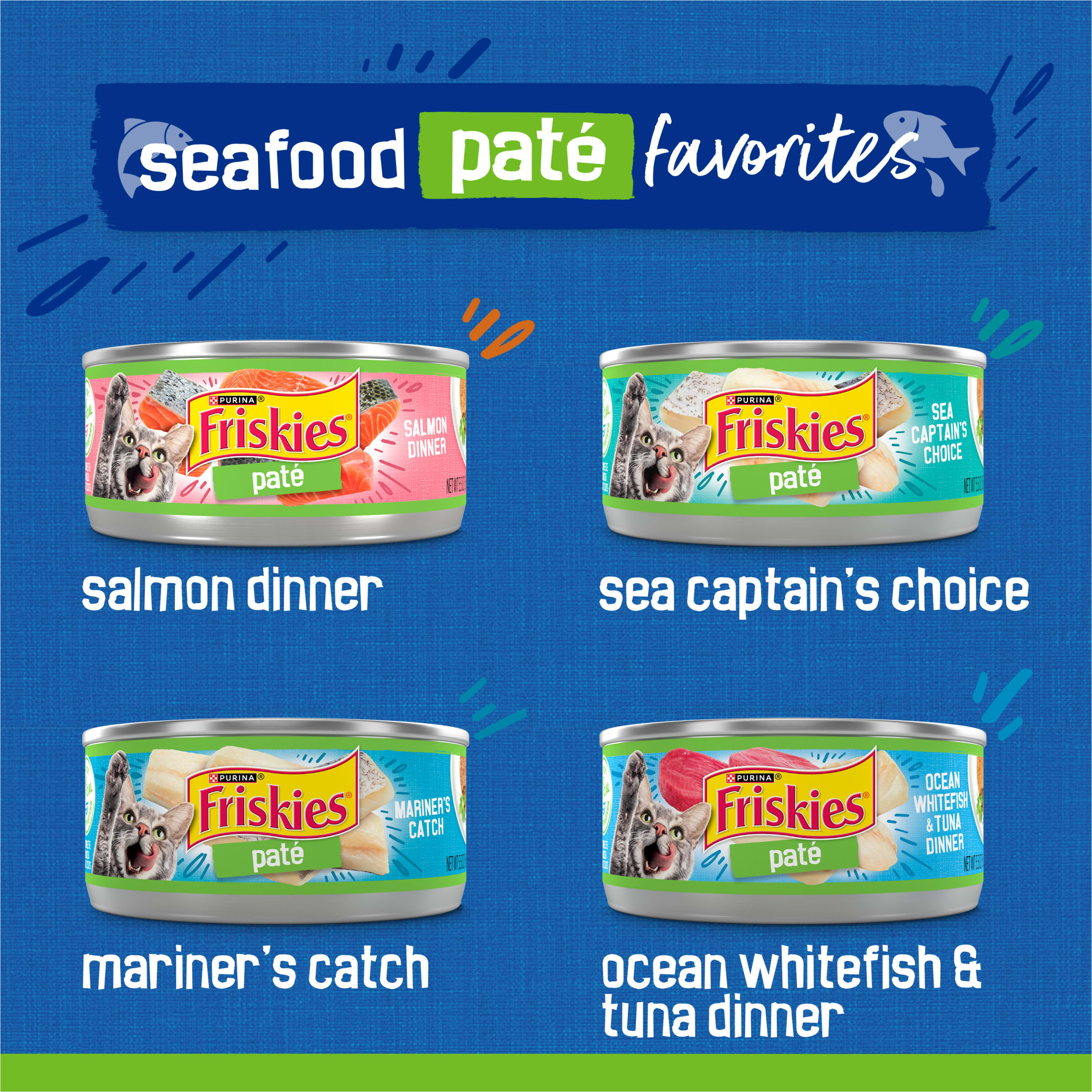 Friskies Seafood Favorites Pate Wet Cat Food Variety Pack, 32 Pack photo 4