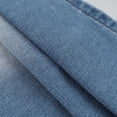 thumbnail image 6 of DeHolifer Denim Shorts for Men Solid Color Elastic Waisted Zipper Straight Leg Summer Comfy Jeans Shorts Blue 2XL, 6 of 6