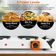 thumbnail image 4 of Electric Countertop Stove TeqHome Double Burner Hot Plate 2000W Portable Coil Heating Hot Plate for Cooking Electric Stove Top with 5 Temperature Adjustments Portable Handles Silver, 4 of 12