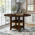 thumbnail image 6 of Furniture of America Nith Wood Drop-Leaf Counter Height Table in Brown Cherry, 6 of 8