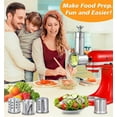 thumbnail image 2 of Stainless Steel Slicer Shredder Attachment for KitchenAid Mixers, Large Salad Maker,Cheese Grater Accessories with 4 Thick Blades,Dishwasher Safe, 2 of 7