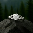 thumbnail image 5 of AVDAN 5mm Round Moissanite Diamond 925 Sterling Silver Celtic Knot Women Wedding Ring Jewelry, 5 of 8