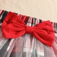 thumbnail image 6 of Tisuna Girls Fall Outfit Set Kids Comfortable Long Sleeve Crew Neck Plaid Print Romper And Skirt Headband Socks Outfits Children'S 4 Pieces Casual Wear Clothes Set Size 9-12 Months, 6 of 8