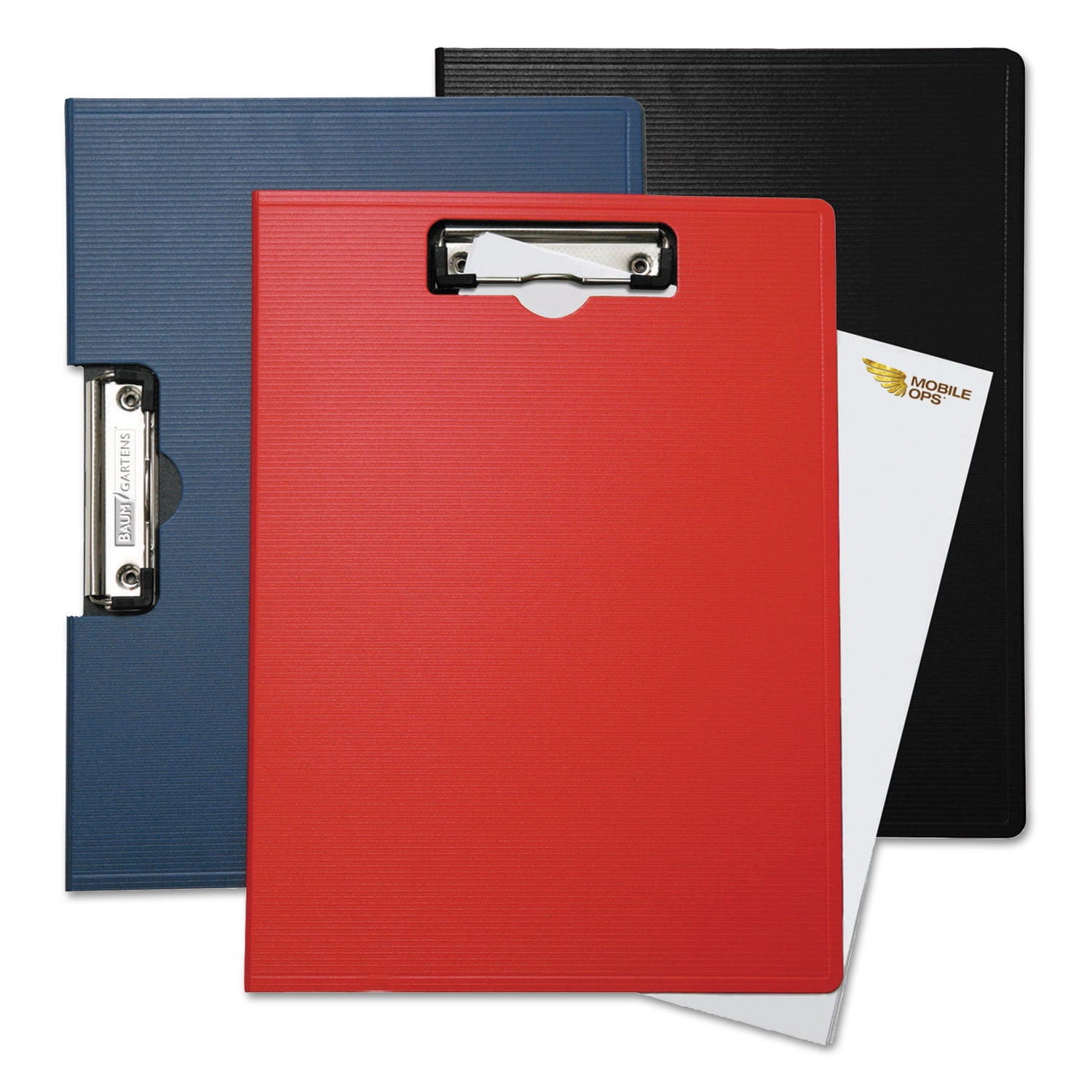 Mobile OPS Portfolio Clipboard with Low-Profile Clip, 1/2" Capacity, 8 1/2 x 11, Red