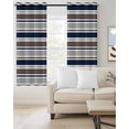 thumbnail image 2 of Grey Navy Blue Striped Kitchen Curtains Farmhouse Stripes Modern Abstract Art Cafe Short Curtains for Bathroom Blackout Window Curtain Small Window Treatment Drapes for Bedroom Living Room 52"x45"x2, 2 of 9